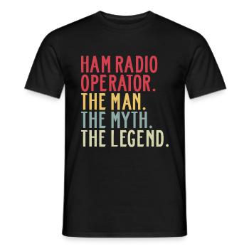 Ham Radio Operator Dad Amateurfunk Amateurfunker - Männer T-Shirt - Schwarz - Vorne - AI Model Male 178 light (178cm)