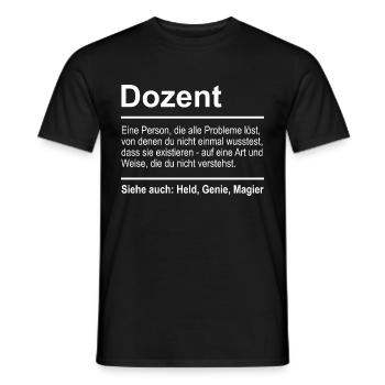 Lecturer - Men's T-Shirt - black - Front - AI Model Male 178 light (178cm)