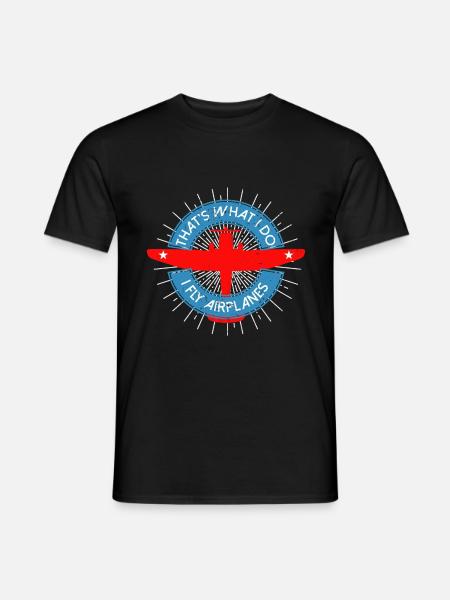 Pilot helicopter transport plane gift - Men's T-Shirt - black