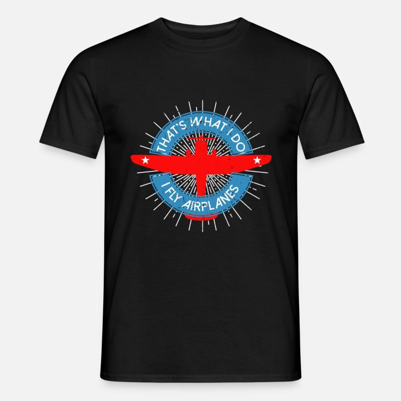 Pilot Hubschrauber Transportflieger Geschenk - Männer T-Shirt - Schwarz