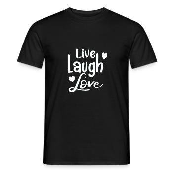 Live Laugh Love#Geschenkidee - Männer T-Shirt - Schwarz - Vorne - AI Model Male 178 light (178cm)