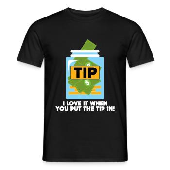 Barkeeper Geschenkidee Trinkgeld lustiger Spruch - Männer T-Shirt - Schwarz - Vorne - AI Model Male 178 light (178cm)