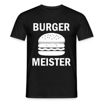 Burger Meister - Männer T-Shirt - Schwarz - Vorne - AI Model Male 178 light (178cm)