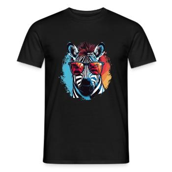 zebra sunglasses - Männer T-Shirt - Schwarz - Vorne - AI Model Male 178 light (178cm)