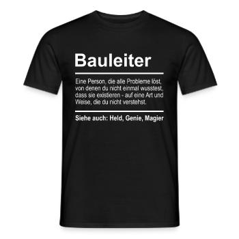 Site manager - Men's T-Shirt - black - Front - AI Model Male 178 light (178cm)