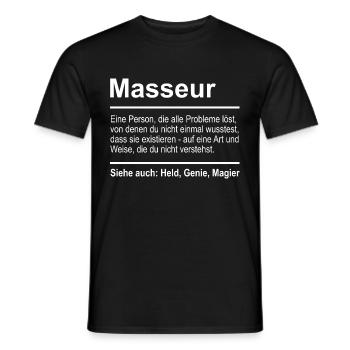 Masseur - Men's T-Shirt - black - Front - AI Model Male 178 light (178cm)