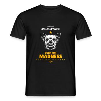Crazy Chihuahua - Men's T-Shirt - black - Front - AI Model Male 178 light (178cm)