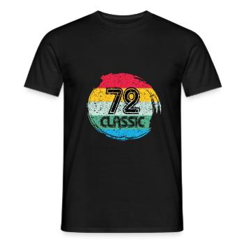 72 tenue vintage - T-shirt homme - noir - Devant - AI Model Male 178 light (178cm)
