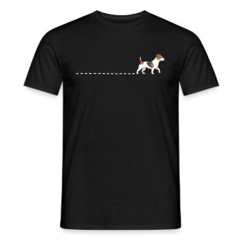 Traces de chien Jack Russell Terrier Piste de chien - T-shirt homme - noir - Devant - AI Model Male 178 light (178cm)
