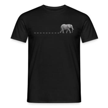Elefanten Spuren Afrika Spur Elefant Fußabdruck - Männer T-Shirt - Schwarz - Vorne - AI Model Male 178 light (178cm)