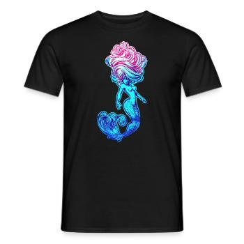 Mermaid mermaid mermaid fairy tale - Men's T-Shirt - black - Front - AI Model Male 178 light (178cm)
