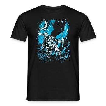 Diver diving underwater sea scuba gift - Men's T-Shirt - black - Front - AI Model Male 178 light (178cm)