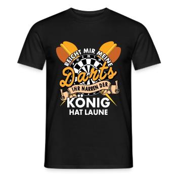 Donne-moi Mes fléchettes Vos fous Le roi Hat - T-shirt homme - noir - Devant - AI Model Male 178 light (178cm)
