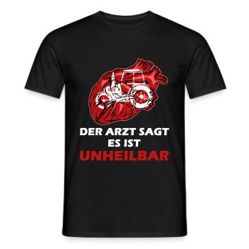 Le médecin dit que c’est un tracteur incurable - T-shirt homme - noir - Devant - AI Model Male 178 light (178cm)