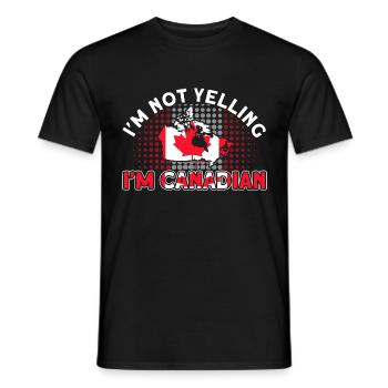 Drapeau canadien Cadeau racines canadiennes - T-shirt homme - noir - Devant - AI Model Male 178 light (178cm)
