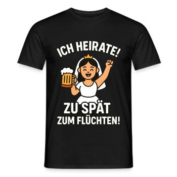 Enterrement de vie de jeune fille Couronne de bière de mariée - T-shirt homme - noir - Devant - AI Model Male 178 light (178cm)