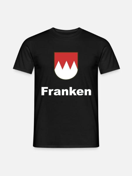 Wappen Franken mit Schriftzug f. Dunklen - Männer T-Shirt - Schwarz