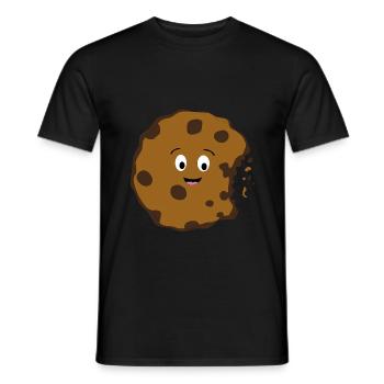 Funny cookie cookie Santa Claus Christmas gift - Men's T-Shirt - black - Front - AI Model Male 178 light (178cm)
