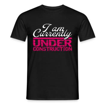I'm Under Construction Fitness Gym Bodybuilding - Men's T-Shirt - black - Front - AI Model Male 178 light (178cm)