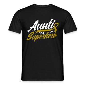 Childhood Cancer Education - Men's T-Shirt - black - Front - AI Model Male 178 light (178cm)