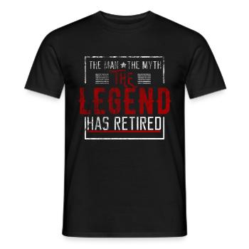 The legend has retired retirement gift grandpa - Men's T-Shirt - black - Front - AI Model Male 178 light (178cm)