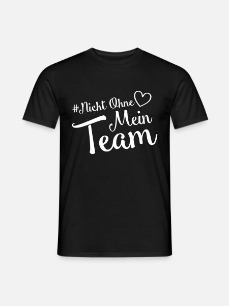 nicht ohne mein team herz - Männer T-Shirt - Schwarz
