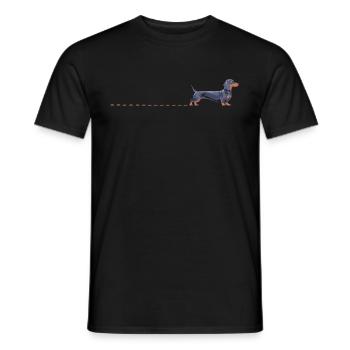 Dachshund Dog Tracks Dachshund Tracks Dachshund Tracks Dachshund - Men's T-Shirt - black - Front - AI Model Male 178 light (178cm)