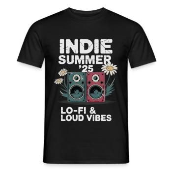 Indie Summer Vibes Lo-Fi Grunge Aesthetic - Männer T-Shirt - Schwarz - Vorne - AI Model Male 178 light (178cm)