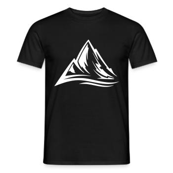 mountains symbol - Men's T-Shirt - black - Front - AI Model Male 178 light (178cm)