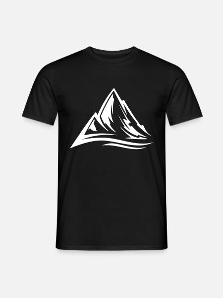 mountains symbol - Men's T-Shirt - black