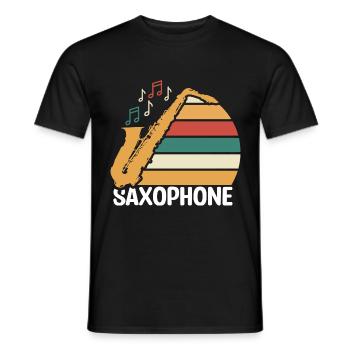 Saxophone Jazz - T-shirt homme - noir - Devant - AI Model Male 178 light (178cm)