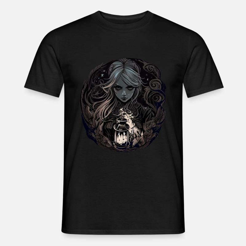 Düstere wunderschöne Hexe / Wicca - Männer T-Shirt - Schwarz