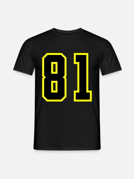 81 Number Jersey - Men's T-Shirt - black