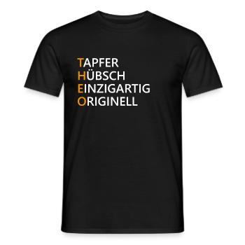 Theo Name Geschenk - Männer T-Shirt - Schwarz - Vorne - AI Model Male 178 light (178cm)