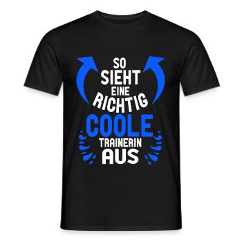 So sieht ein richtig cooler Trainer aus - Männer T-Shirt - Schwarz - Vorne - AI Model Male 178 light (178cm)