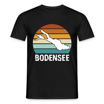 Bodensee - Männer T-Shirt - Schwarz - Vorne - AI Model Male 178 light (178cm)
