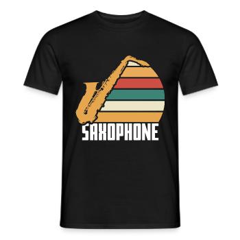 Saxophone Jazz - T-shirt homme - noir - Devant - AI Model Male 178 light (178cm)