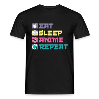 Cosplay d’anime - T-shirt homme - noir - Devant - AI Model Male 178 light (178cm)