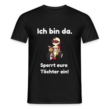 Lustiges Kinder Shirt Ich bin da. Cooles Bike Kind - Männer T-Shirt - Schwarz - Vorne - AI Model Male 178 light (178cm)