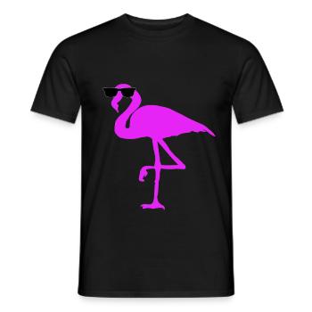 Thug Flamingo Lunettes de soleil Cadeaux colorés - T-shirt homme - noir - Devant - AI Model Male 178 light (178cm)