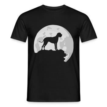 Great Dane Moon Silhouette - Men's T-Shirt - black - Front - AI Model Male 178 light (178cm)