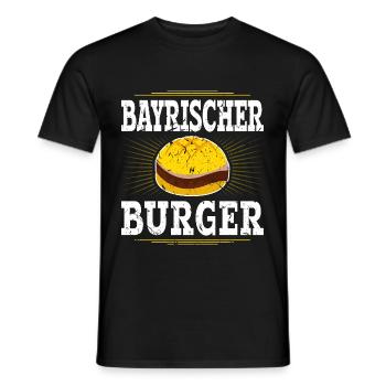 Bayrischer Burger Leberkäse Semmel Leberkas - Männer T-Shirt - Schwarz - Vorne - AI Model Male 178 light (178cm)