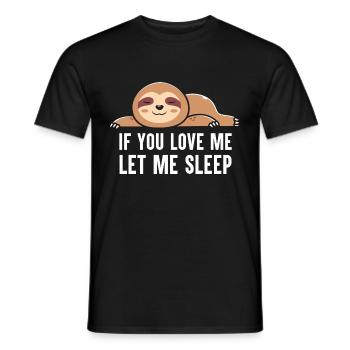 Faultierliebhaber sagt lustige faule Faultiere schlafen - Männer T-Shirt - Schwarz - Vorne - AI Model Male 178 light (178cm)