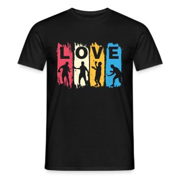 Tischtennis, Tischtennis, Tischtennis - Männer T-Shirt - Schwarz - Vorne - AI Model Male 178 light (178cm)