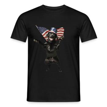 Labrador Retriever - Männer T-Shirt - Schwarz - Vorne - AI Model Male 178 light (178cm)