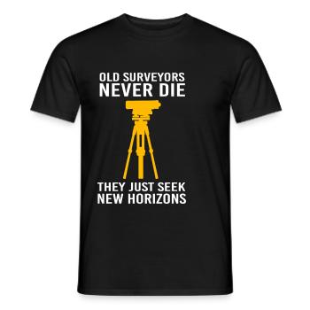 Surveyor - Men's T-Shirt - black - Front - AI Model Male 178 light (178cm)