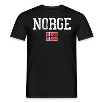 Norwegen - Männer T-Shirt - Schwarz - Vorne - AI Model Male 178 light (178cm)
