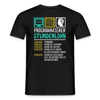 programmer - Men's T-Shirt - black - Front - AI Model Male 178 light (178cm)