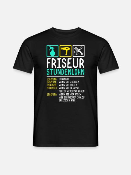 Coiffeur - T-shirt homme - noir