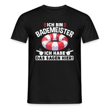 Bademeister Ich Hab Das Sagen - Männer T-Shirt - Schwarz - Vorne - AI Model Male 178 light (178cm)